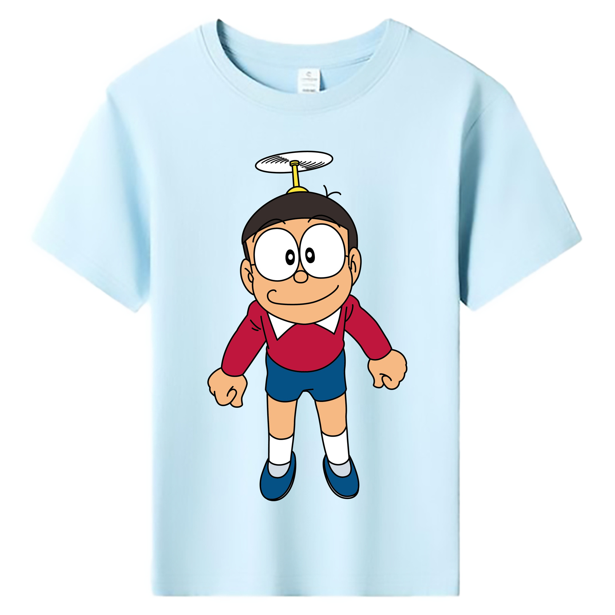 （画像用） ドラえもん 野比 のび太 Doraemon Nobita Nobi 綿100％キッズTシャツ（フロントプリント）